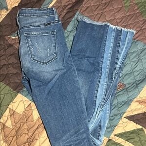 KanCan Distressed Blue Flare Jeans Western